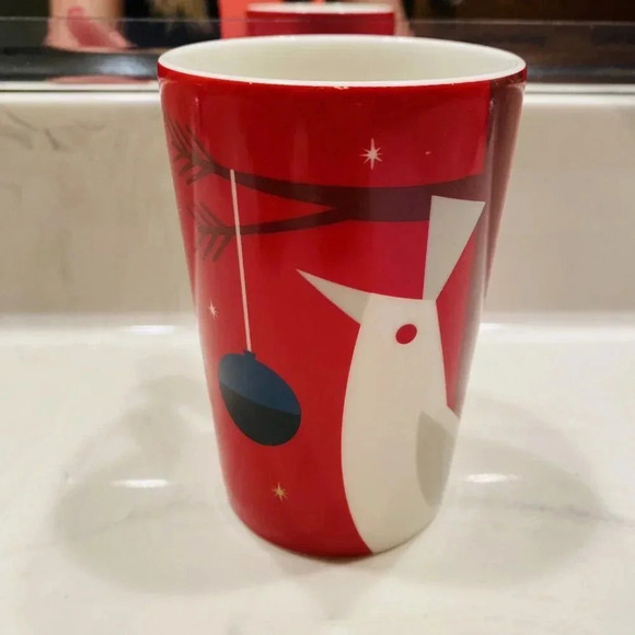 Starbucks 2012 Holiday Coffee Mug Tall Red Christmas Partridge Bird Tea Cup - Picture 1 of 7